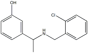 3-(1-{[(2-chlorophenyl)methyl]amino}ethyl)phenol Struktur