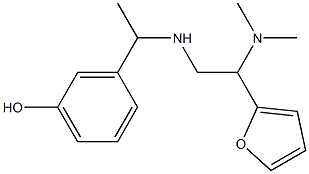 3-(1-{[2-(dimethylamino)-2-(furan-2-yl)ethyl]amino}ethyl)phenol Struktur