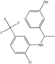 3-(1-{[2-chloro-5-(trifluoromethyl)phenyl]amino}ethyl)phenol Struktur