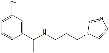 3-(1-{[3-(1H-imidazol-1-yl)propyl]amino}ethyl)phenol Struktur