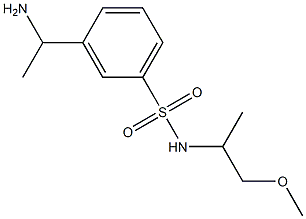 3-(1-aminoethyl)-N-(1-methoxypropan-2-yl)benzene-1-sulfonamide Struktur