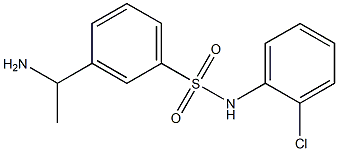 3-(1-aminoethyl)-N-(2-chlorophenyl)benzene-1-sulfonamide Struktur