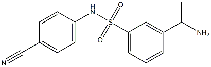 3-(1-aminoethyl)-N-(4-cyanophenyl)benzene-1-sulfonamide Struktur