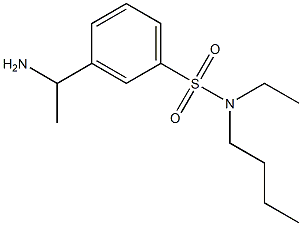 3-(1-aminoethyl)-N-butyl-N-ethylbenzene-1-sulfonamide Struktur