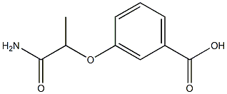 3-(1-carbamoylethoxy)benzoic acid Struktur