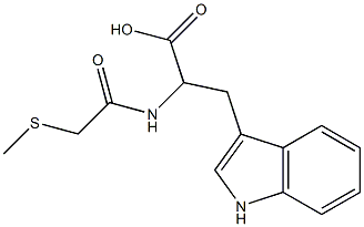 3-(1H-indol-3-yl)-2-[2-(methylsulfanyl)acetamido]propanoic acid Struktur