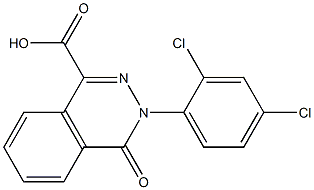 3-(2,4-dichlorophenyl)-4-oxo-3,4-dihydrophthalazine-1-carboxylic acid Struktur