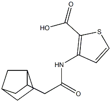 3-(2-{bicyclo[2.2.1]heptan-2-yl}acetamido)thiophene-2-carboxylic acid Struktur