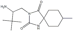 3-(2-amino-3,3-dimethylbutyl)-8-methyl-1,3-diazaspiro[4.5]decane-2,4-dione Struktur