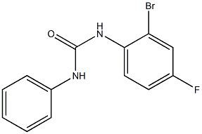 3-(2-bromo-4-fluorophenyl)-1-phenylurea Struktur