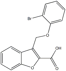 3-(2-bromophenoxymethyl)-1-benzofuran-2-carboxylic acid Struktur