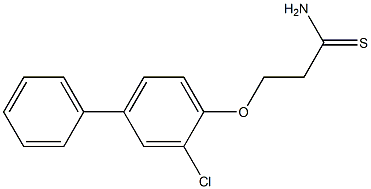 3-(2-chloro-4-phenylphenoxy)propanethioamide Struktur