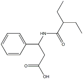 3-(2-ethylbutanamido)-3-phenylpropanoic acid Struktur