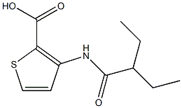 3-(2-ethylbutanamido)thiophene-2-carboxylic acid Struktur