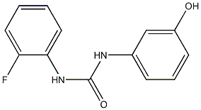 3-(2-fluorophenyl)-1-(3-hydroxyphenyl)urea Struktur