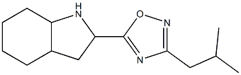 3-(2-methylpropyl)-5-(octahydro-1H-indol-2-yl)-1,2,4-oxadiazole Struktur