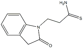 3-(2-oxo-2,3-dihydro-1H-indol-1-yl)propanethioamide Struktur