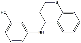 3-(3,4-dihydro-2H-1-benzothiopyran-4-ylamino)phenol Struktur