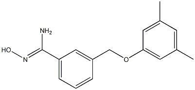 3-(3,5-dimethylphenoxymethyl)-N'-hydroxybenzene-1-carboximidamide Struktur