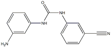 3-(3-aminophenyl)-1-(3-cyanophenyl)urea Struktur