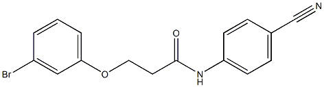 3-(3-bromophenoxy)-N-(4-cyanophenyl)propanamide Struktur