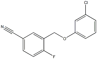 3-(3-chlorophenoxymethyl)-4-fluorobenzonitrile Struktur