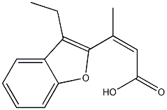 3-(3-ethyl-1-benzofuran-2-yl)but-2-enoic acid Struktur