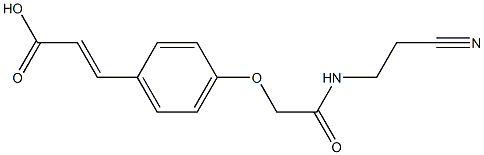 3-(4-{[(2-cyanoethyl)carbamoyl]methoxy}phenyl)prop-2-enoic acid Struktur