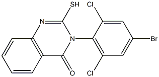 3-(4-bromo-2,6-dichlorophenyl)-2-sulfanyl-3,4-dihydroquinazolin-4-one Struktur