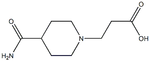 3-(4-carbamoylpiperidin-1-yl)propanoic acid Struktur