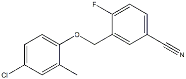 3-(4-chloro-2-methylphenoxymethyl)-4-fluorobenzonitrile Struktur