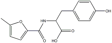 3-(4-hydroxyphenyl)-2-[(5-methylfuran-2-yl)formamido]propanoic acid Struktur