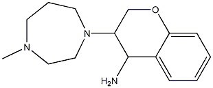 3-(4-methyl-1,4-diazepan-1-yl)-3,4-dihydro-2H-1-benzopyran-4-amine Struktur