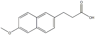 3-(6-methoxy-2-naphthyl)propanoic acid Struktur