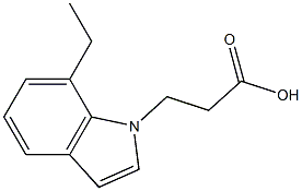 3-(7-ethyl-1H-indol-1-yl)propanoic acid Struktur