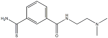 3-(aminocarbonothioyl)-N-[2-(dimethylamino)ethyl]benzamide Struktur