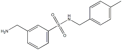 3-(aminomethyl)-N-(4-methylbenzyl)benzenesulfonamide Struktur