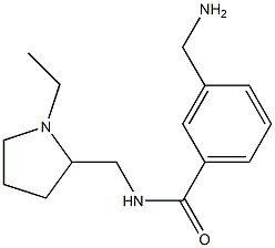 3-(aminomethyl)-N-[(1-ethylpyrrolidin-2-yl)methyl]benzamide Struktur