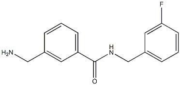 3-(aminomethyl)-N-[(3-fluorophenyl)methyl]benzamide Struktur