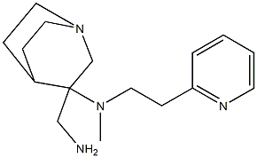 3-(aminomethyl)-N-methyl-N-[2-(pyridin-2-yl)ethyl]-1-azabicyclo[2.2.2]octan-3-amine Struktur