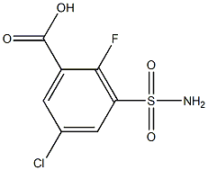 3-(aminosulfonyl)-5-chloro-2-fluorobenzoic acid Struktur