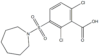 3-(azepane-1-sulfonyl)-2,6-dichlorobenzoic acid Struktur