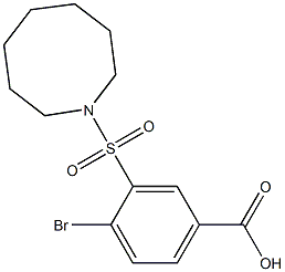 3-(azocane-1-sulfonyl)-4-bromobenzoic acid Struktur