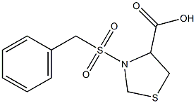 3-(benzylsulfonyl)-1,3-thiazolidine-4-carboxylic acid Struktur