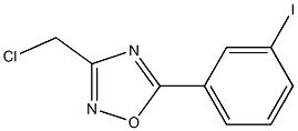 3-(chloromethyl)-5-(3-iodophenyl)-1,2,4-oxadiazole Struktur