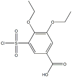 3-(chlorosulfonyl)-4,5-diethoxybenzoic acid Struktur