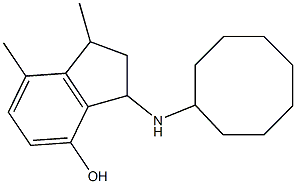 3-(cyclooctylamino)-1,7-dimethyl-2,3-dihydro-1H-inden-4-ol Struktur