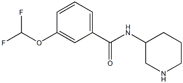 3-(difluoromethoxy)-N-(piperidin-3-yl)benzamide Struktur