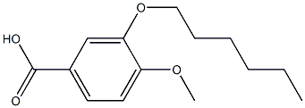 3-(hexyloxy)-4-methoxybenzoic acid Struktur