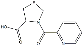 3-(pyridin-2-ylcarbonyl)-1,3-thiazolidine-4-carboxylic acid Struktur